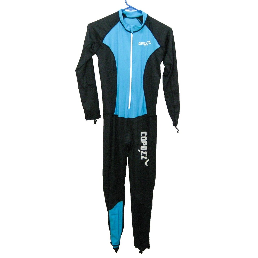 Copozz Wetsuit Mens Size Medium Blue Black Bodysuit Surfing Triathlon Rash Guard